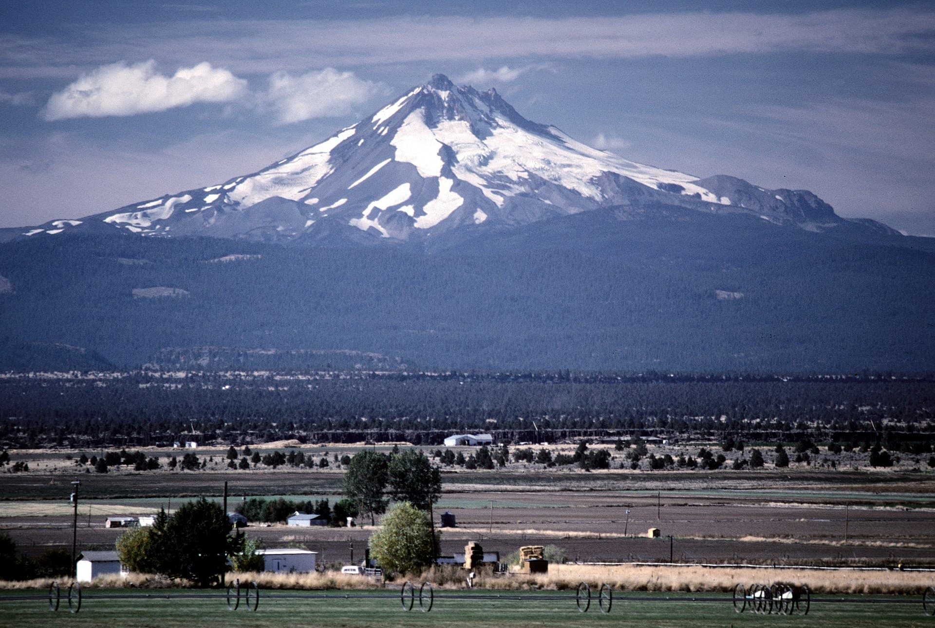 Snow-capped Mount Jefferson, the peak overlooking the Metolius area